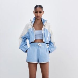 Zara sweatsuit jacket. Worn